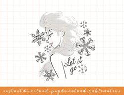 Disney Frozen Elsa Let It Go Profile Sketch png, sublimate, digital download