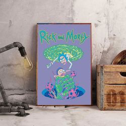 rick and morty poster, rick and morty wall art, movie decoration, movie wall art, sitcom poster, movie poster