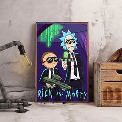 movie poster, rick and morty poster, rick and morty wall art, movie decoration, sitcom poster, movie wall art