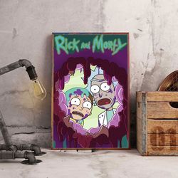 movie decoration, rick and morty wall art, movie poster, movie wall art, sitcom poster, rick and morty poster