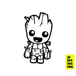 groot outline svg, baby groot svg, groot svg, groot funny svg, marvel svg, disney svg, png digital file