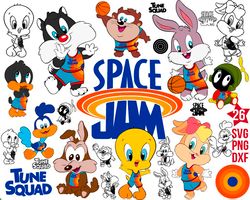 baby space jam svg, looney tunes svg, baby toons, birthday svg png