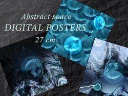 Digital posters abstract space 27cm