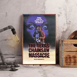 the texas chain saw massacre poster, horror movie poster, movie decoration, the texas chain saw massacre wall art