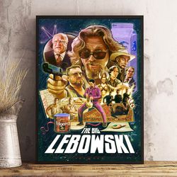 the big lebowski poster, the big lebowski wall art, movie poster, movie decoration, movie home decor