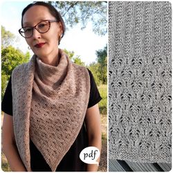 caring asymmetrical shawl knitting pattern knit stylish scarf