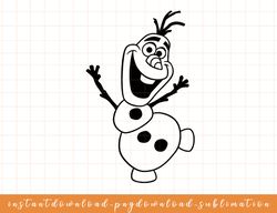 Disney Frozen Olaf Simple Outline Portrait png, sublimate, digital download