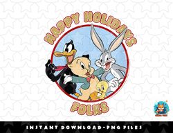 kids looney tunes christmas group shot happy holidays folks png, sublimation, digital download