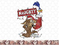 kids looney tunes christmas wile e. coyote & road runner naughty png, sublimation, digital download