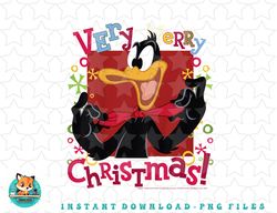 kids looney tunes christmas daffy duck very merry christmas png, sublimation, digital download