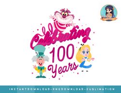 disney 100 alice in wonderland celebrating 100 years d100  png, sublimation, digital download