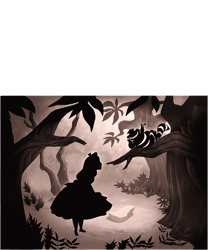 disney alice in wonderland alice and cheshire cat silhouette  png, sublimation, digital download.pngdisney alice in wond