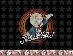 kids looney tunes porky pig thats all folks classic png, sublimation, digital download