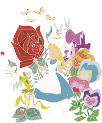 disney alice in wonderland alice in the flowers  png, sublimation, digital download.pngdisney alice in wonderland alice