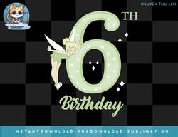 disney peter pan 6th birthday tinkerbell portrait png, digital prints