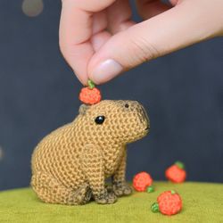 capybara crochet pattern, amigurumi capybara tutorial, diy mini toy capybara, stuffed capybara pattern