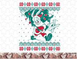 looney tunes christmas bugs bunny ugly sweater png, sublimation, digital download