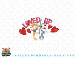 looney tunes bugs and lola loved up valentines day png, sublimation, digital download