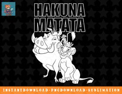 disney lion king simba timon pumbaa hakuna matata t-shirt png, sublimation, digital download