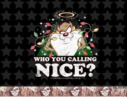 looney tunes christmas taz who you calling nice png, sublimation, digital download