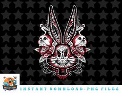looney tunes bugs bunny red sugar skull png, sublimation, digital download