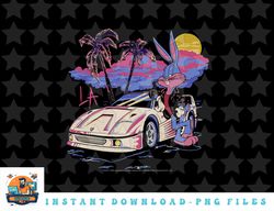 looney tunes bugs bunny sunset beach car png, sublimation, digital download