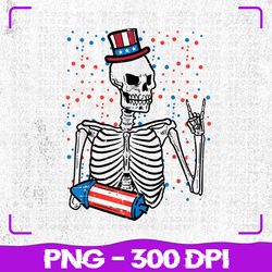 4th July Rocker Skeleton Png, Patriotic Rock Men Boys Kids Png, 4th of July Png, Sublimation, PNG Files, Sublimation PNG