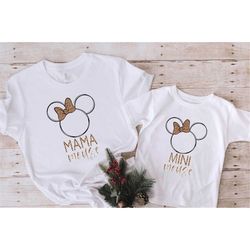 Mickey Mama and Her Mini Shirt, Mother's Day Gift, Christmas Gift, Mom and Daughter Shirt, Lovely Mama&Her Girl,Disneyla