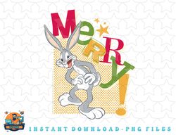 looney tunes christmas bugs bunny merry portrait png, sublimation, digital download