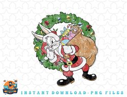 looney tunes christmas bugs bunny santa claus png, sublimation, digital download