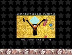 looney tunes daffy duck stuck between saving money meme png, sublimation, digital download
