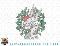 looney tunes christmas bugs bunny wreath png, sublimation, digital download