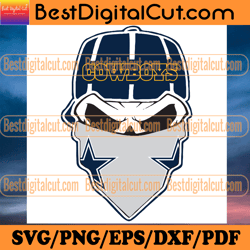 dallas cowboys skull svg, sport svg, dallas cowboy