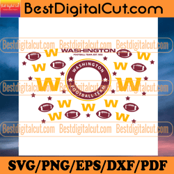 washington football starbucks wrap svg, sport svg,