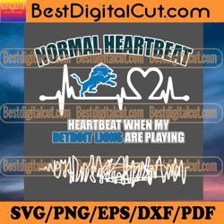 detroit lions heartbeat svg, sport svg, football s