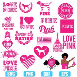 love pink svg,love pink svg bundle,love pink clip art bundle