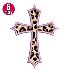 cross applique embroidery design, machine embroidery pattern, instant download