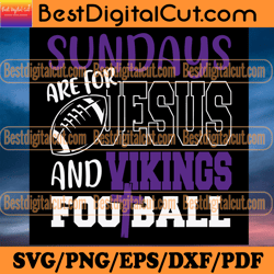 sundays are for jesus and vikings football svg, sp