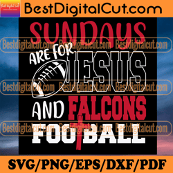 sundays are for jesus and falcons football svg, sp