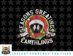 looney tunes christmas marvin seasons greetings earthlings png, sublimation, digital download