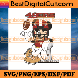 san francisco 49ers mickey mouse svg, sport svg, s