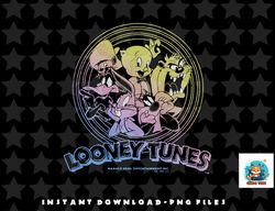 looney tunes group shot neon negative logo png, sublimation, digital download