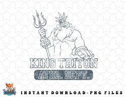 disney the little mermaid king triton athletic collegiate png, sublimation, digital download
