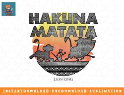 disney the lion king hakuna matata silhouettes png, sublimation, digital download