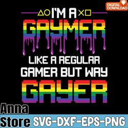 gaymer like a regular gamer lgbt pride svg,lgbt day svg,lesbian svg,gay svg,bisexual svg,transgender svg,queer svg,pride