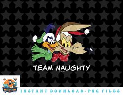looney tunes coyote and road runner team naughty christmas png, sublimation, digital download
