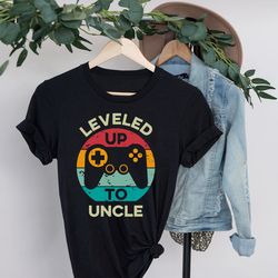 new uncle shirt, leveled up to uncle tee, pregnancy announcement new uncle shirt, unc