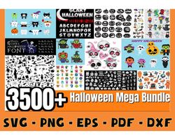 3500 halloween mega bundle svg, halloween svg, halloween pattern svg
