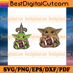 new orleans saints baby yoda nfl svg, sport svg, f