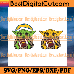 san diego chargers baby yoda nfl svg, sport svg, f